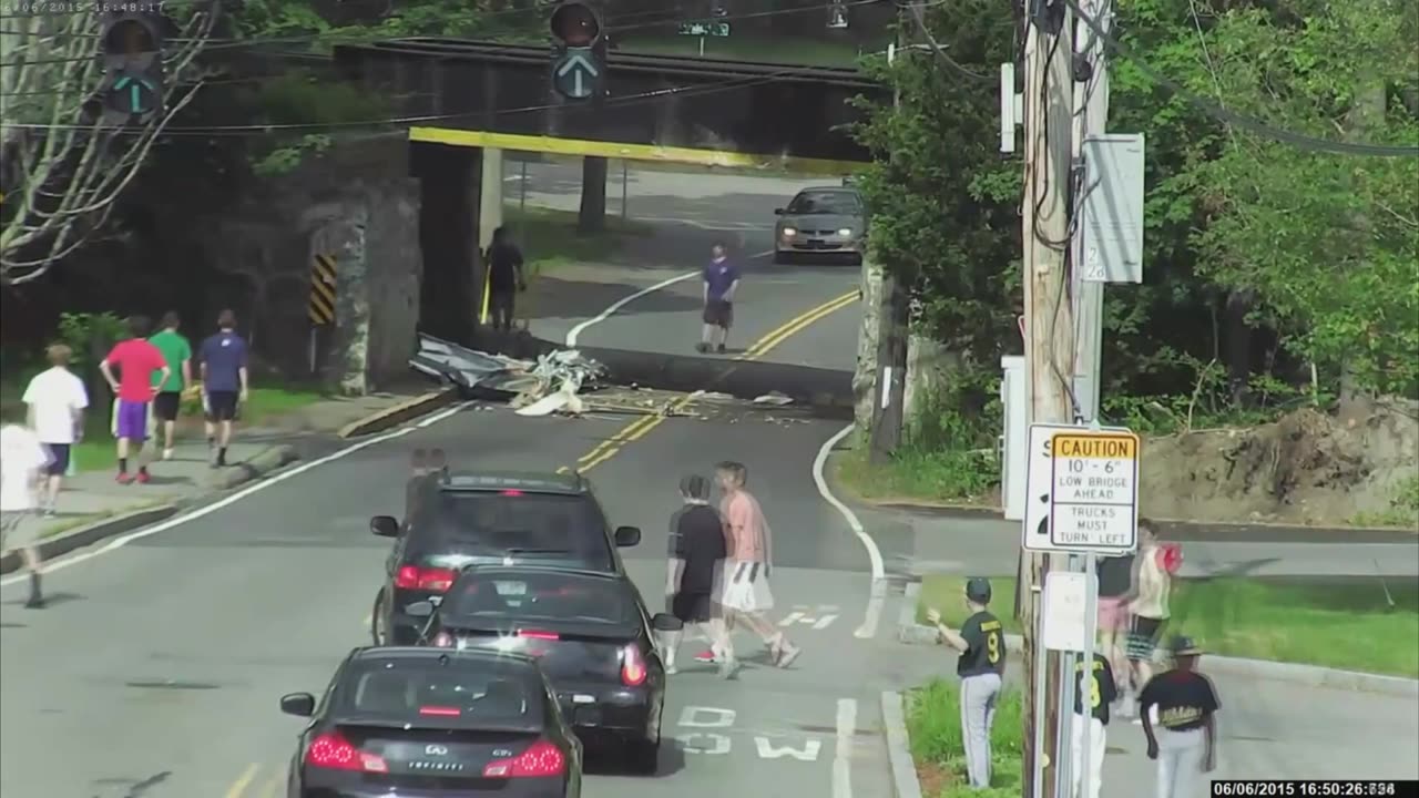 Trucks Hit Low Bridge Compilation