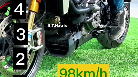 Maximum speed for each gear on a Ducati Monster 1200S