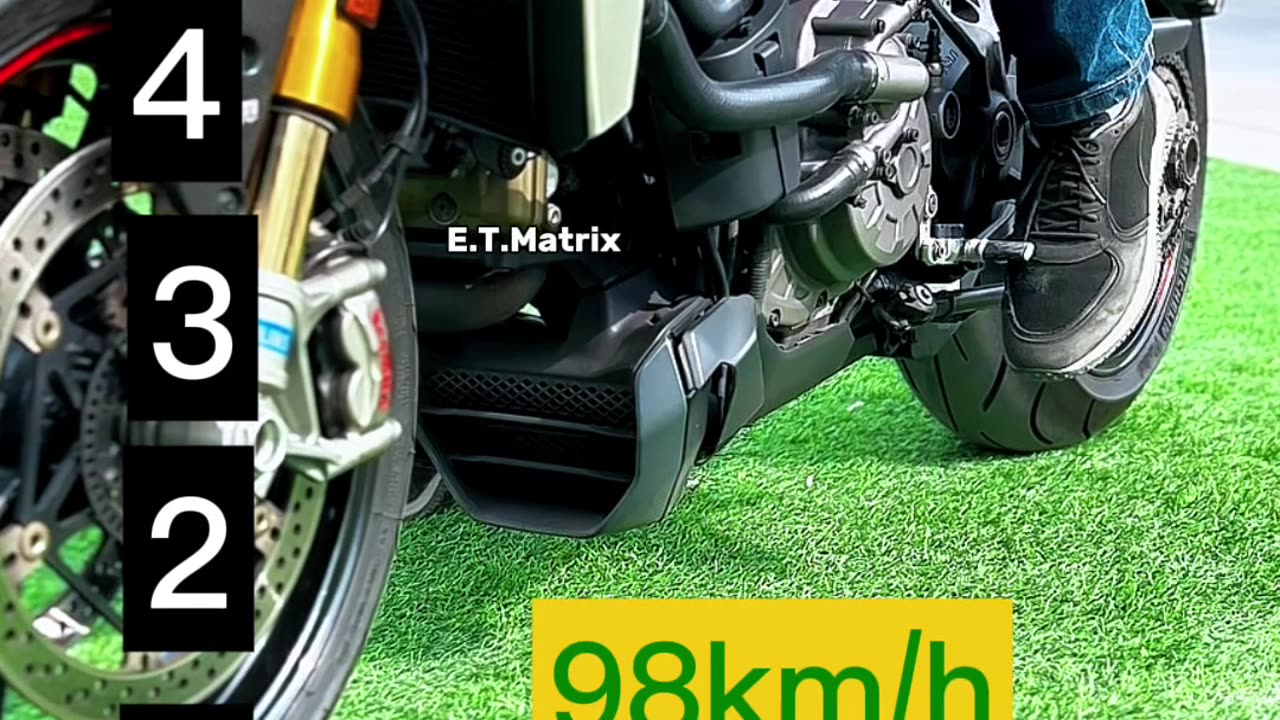 Maximum speed for each gear on a Ducati Monster 1200S
