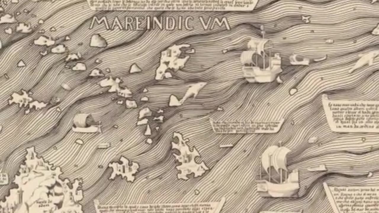 This map of the Earth, created in 1450, is one of the most enigmatic maps