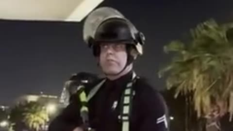 LA rioter picks on wrong cop
