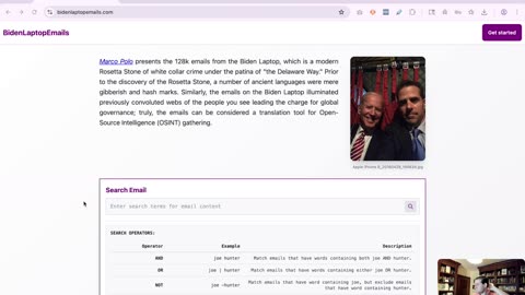 Marco Polo Relaunches BidenLaptopEmails.com Searchable Database