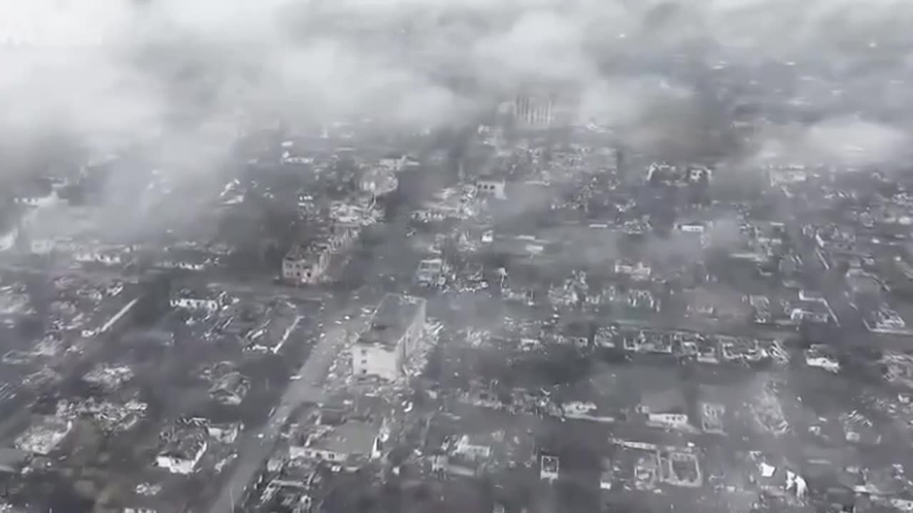 Rodynske. Another Donbas town completely destroyed by Russian liberators.
