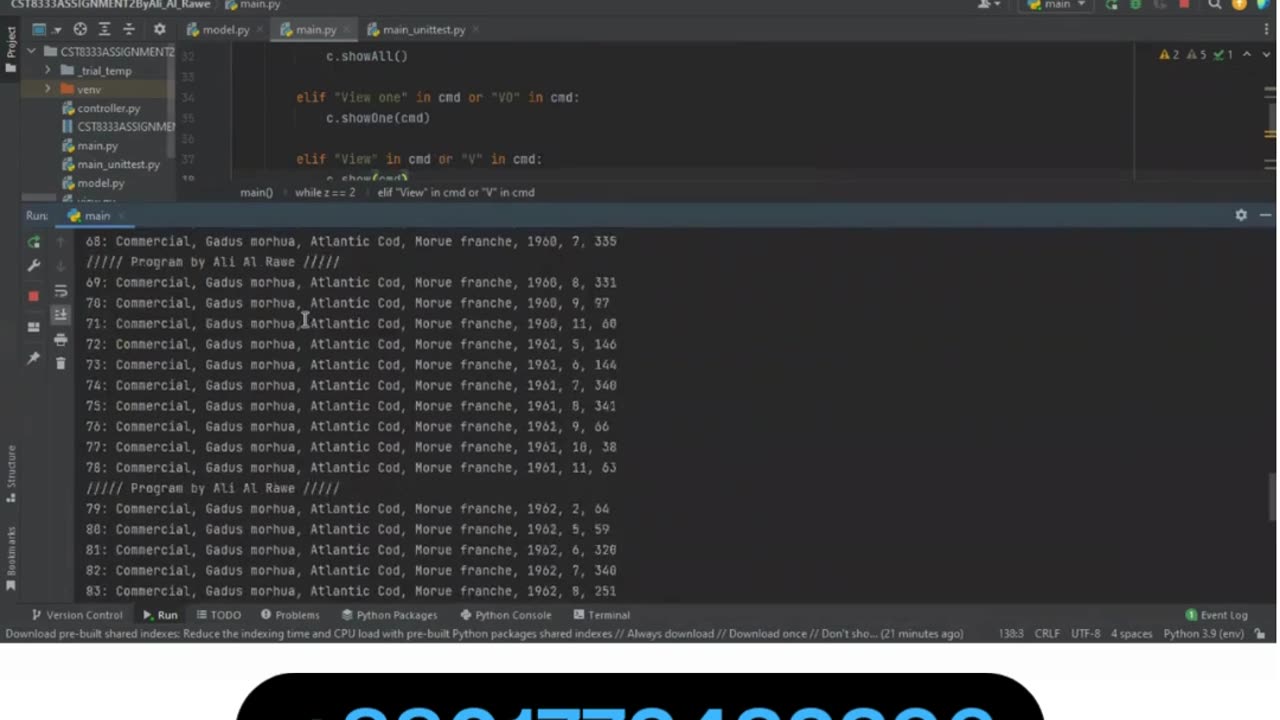 Student Work (Project) | CST8333 Project 4 - Programming Language Feature Add-on | Algonquin College