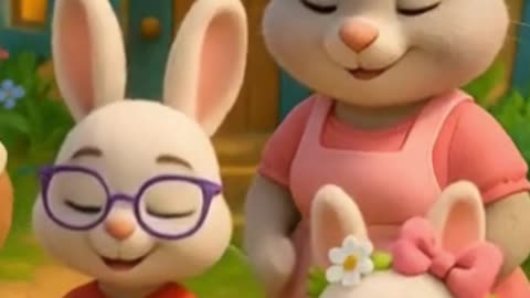 Bunny Tales Episode 1 🐰 | The Bunny Family’s New Home | Cute Animal Cartoon for Kids #cartoonshorts