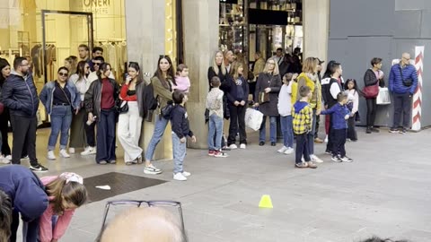 Road dancing….. in Doumo Italy