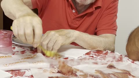 Grandfather Loses His Patience With Forked Ham