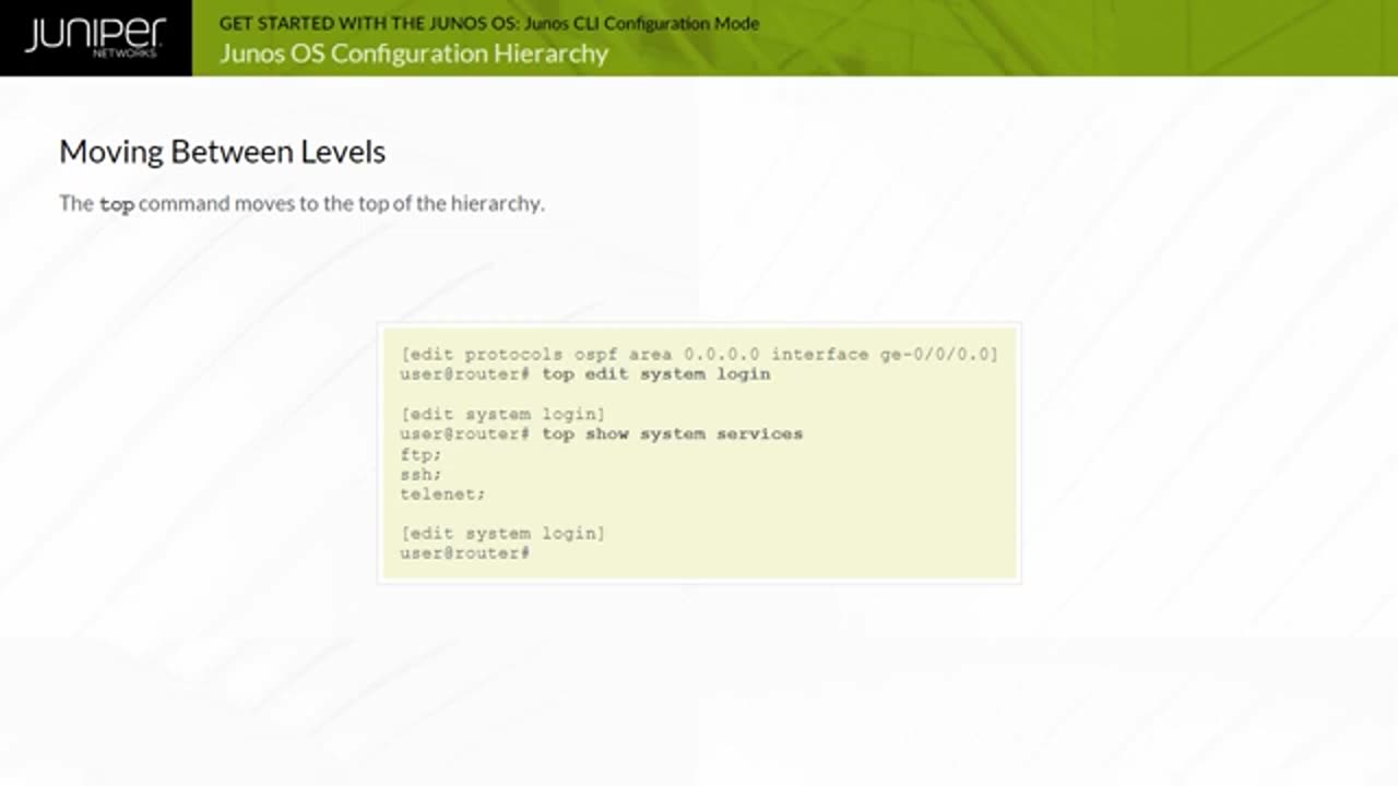 Get Started with the Junos OS: Module 4 - J-Web Interface