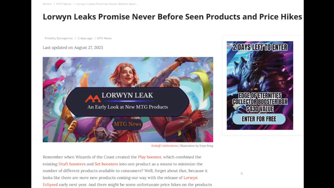 Spiderman spoiler and Sealed prices going up in 2026?