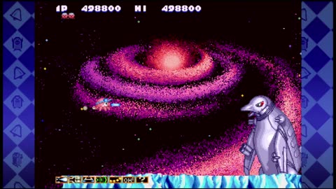 Secret stage (Gokujou Parodius superboss, arcade difficulty)