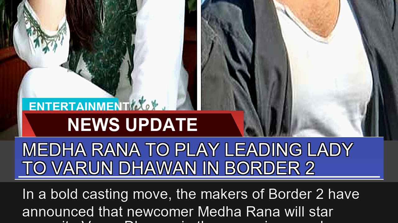 Medha Rana to Play Leading Lady to Varun Dhawan in