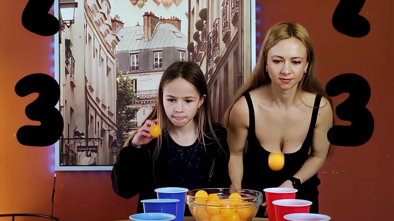 Bounce Trick Challenge: Hit the Cups with a Ball! 🏓🎯