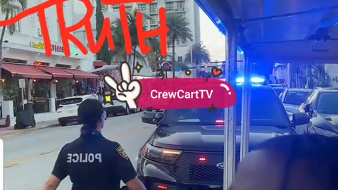 CREW CART TV PULLED OVER BY POLICE FOR RECKLESS DRIVING