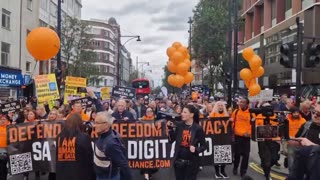 LONDON Mass Non-Compliance Protest Against Digital ID!
