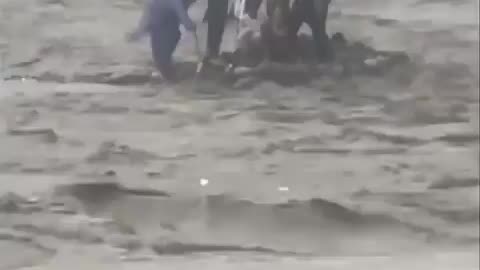 A flash flood in the Swat River in Pakistan swept away 18 members of the same family
