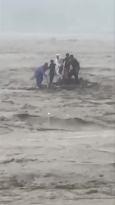 A flash flood in the Swat River in Pakistan swept away 18 members of the same family