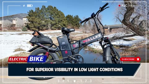 Wallke H9 AWD Electric Bike 3200W 60AH Battery 20*4.0" Fat Tire Folding Electric Bike