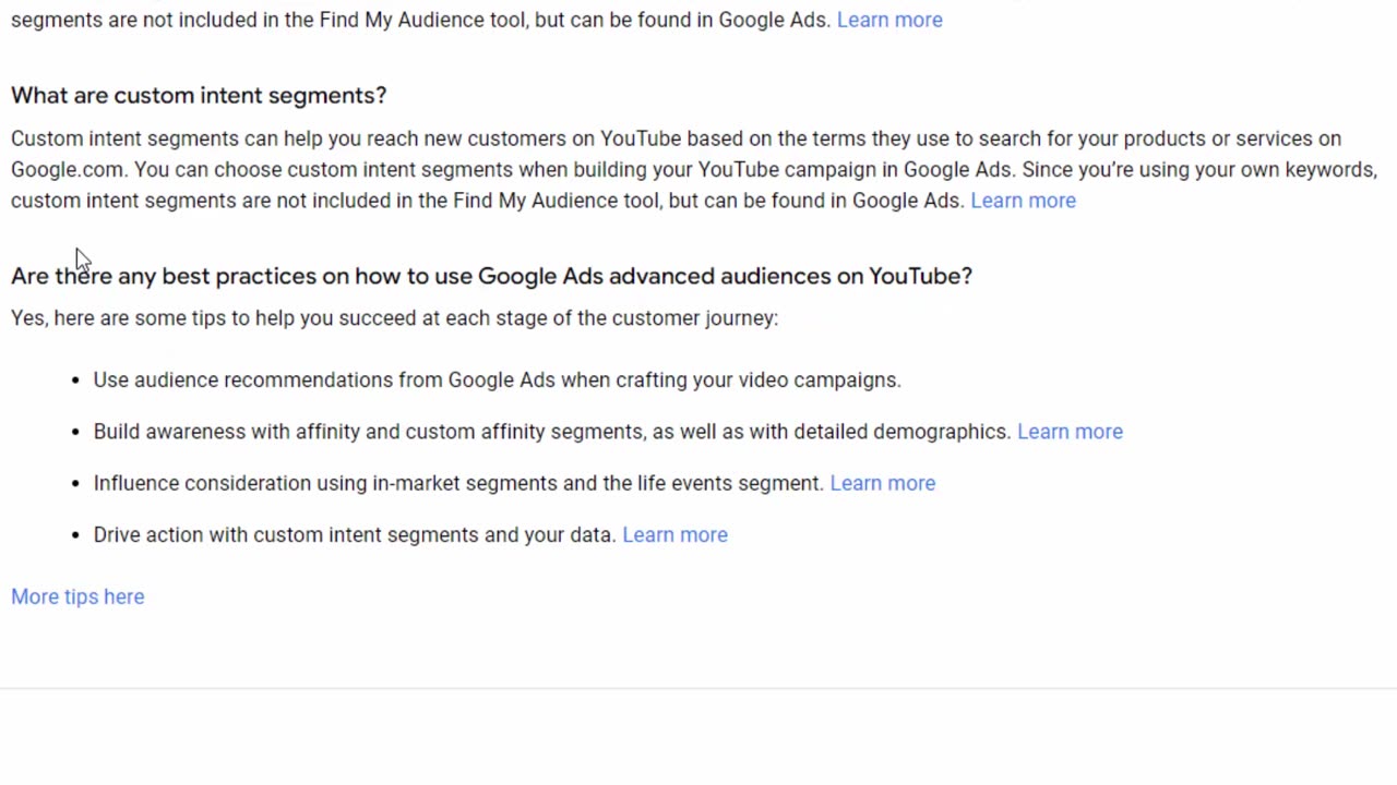 Find my audiance affinity segments youtube sds