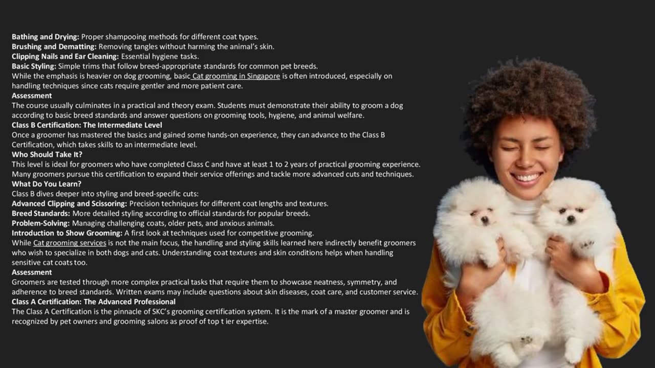 Differences in SKC Class C, B, and A Certification Courses in Pet Grooming