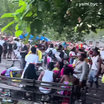 Footage from the Pride event in New York City before the shooting