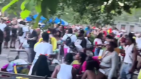Footage from the Pride event in New York City before the shooting