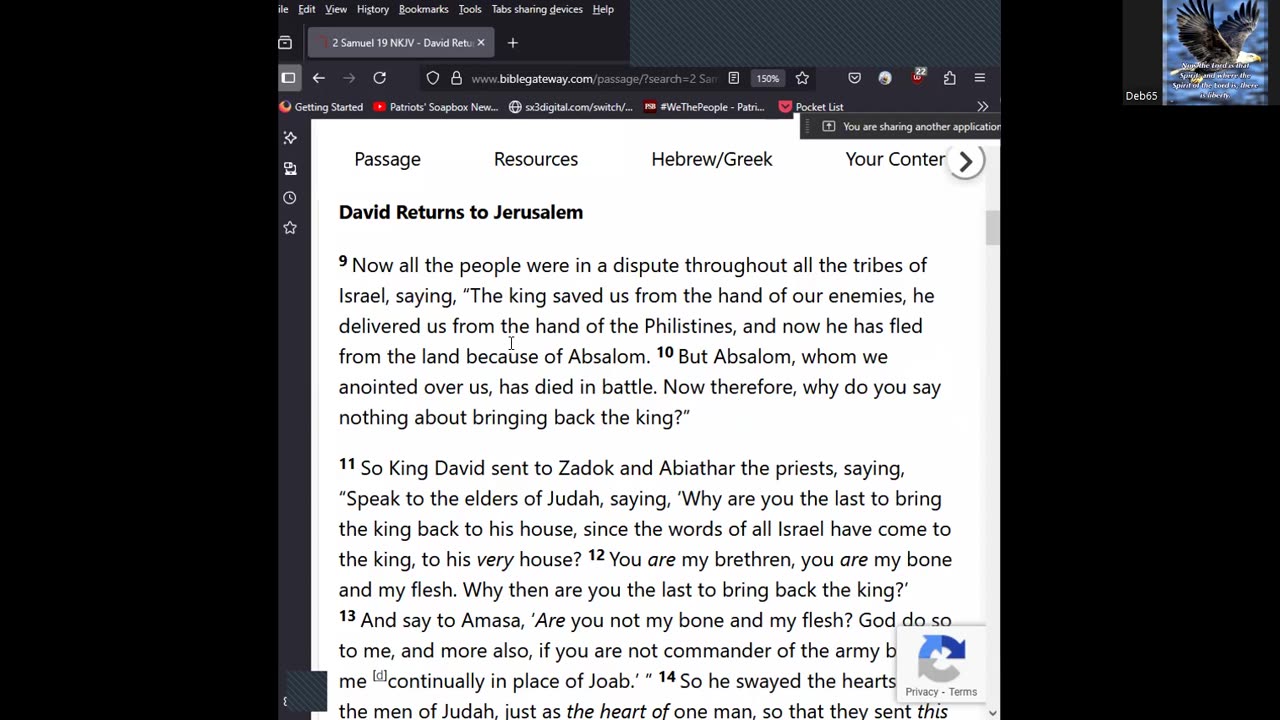 Journey Through The Bible -- 2 Samuel 19 - King David Returns To Jerusalem 06162025