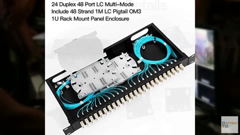 24 Duplex 48 Port LC-OM3 Multimode Fiber Enclosure Rack Mount Fiber Box LC-UPC K