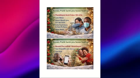 Nwèl ak sante makonnen ansanm / Noël et santé s'entendent - 12 / 21 / 2025