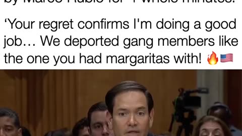 Rubio roasts Democrat Senator that had Margaritas with MS-13 Gang banger