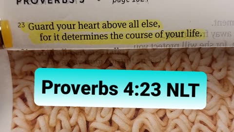 Proverbs 4:23 NLT — Guard your heart above all else, for it determines the course of your life.