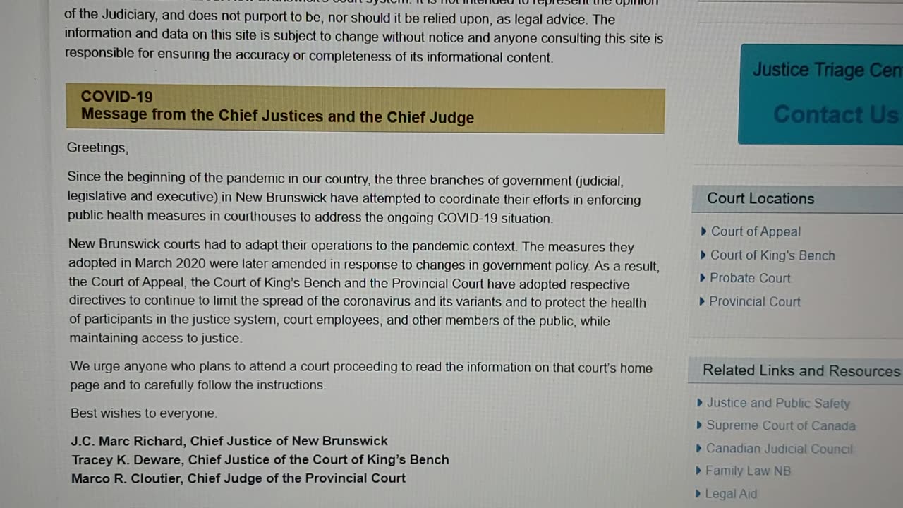 New Brunswick Courts System