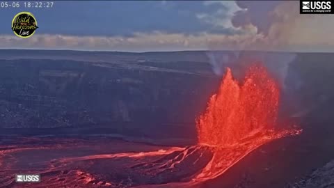 Kilauea Lava Fountains 06.05.25 Episode 20 Timelapse
