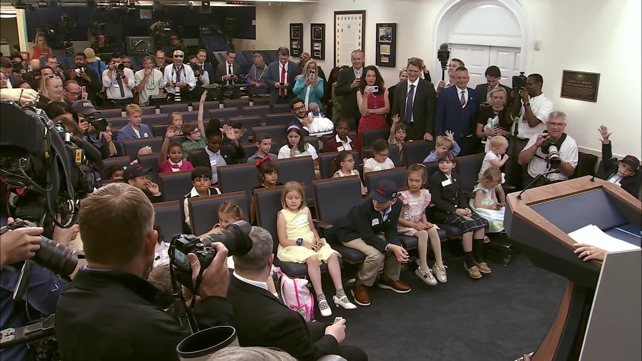 Press Secretary Karoline Leavitt Holds a Press Briefing for Take Our Sons and Daughters to Work Day