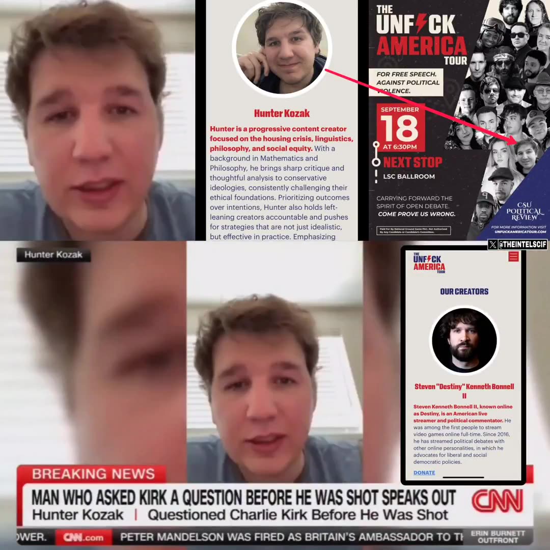 Did HUNTER KOZAK drop the question to Charlie Kirk as...