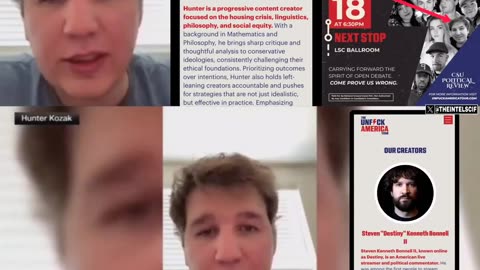 Did HUNTER KOZAK drop the question to Charlie Kirk as...