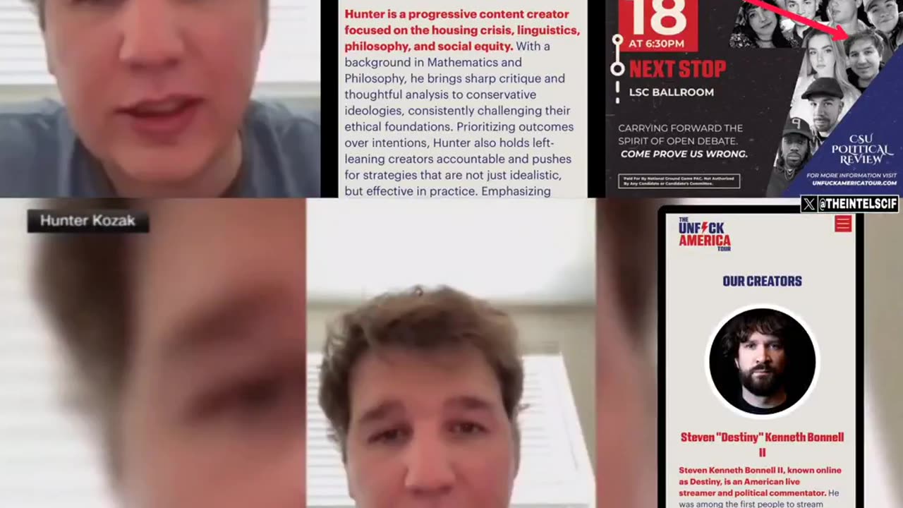 Did HUNTER KOZAK drop the question to Charlie Kirk as...