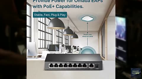 TP-Link 9 Port Fast Ethernet 10/100Mbps PoE Switch 8 PoE+ Ports @65W Sturdy Meta