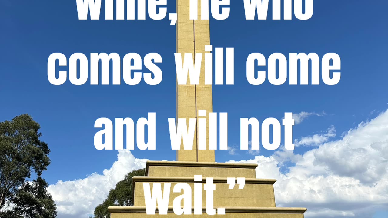 Jesus is coming back soon.