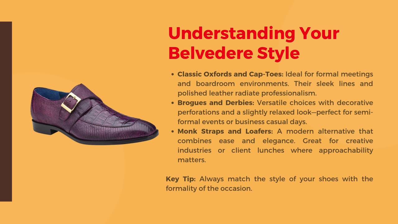 Belvedere Shoes Styling Tips for Business Professionals