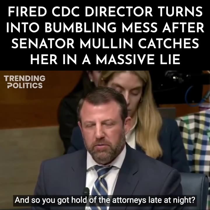 Fired CDC director can not answer Sn Mullins questions coherently