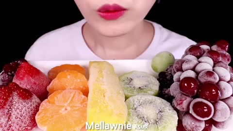 OMG GIRL EATING FROZEN FRUITS