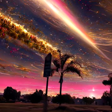 Celestial Skies Over Earth