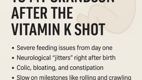 What Happened to My Grandson After the Vitamin K Shot — Our Experience, Not Theory