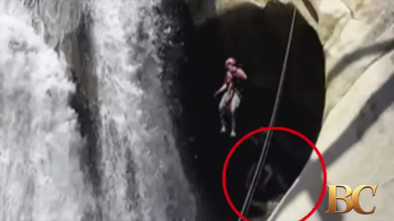 California man rescued after being trapped for 2 days behind waterfall