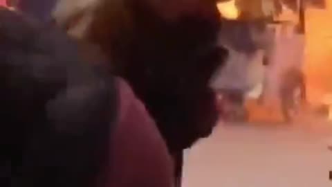 WATCH: Propane gas cylinder explodes at street food vendor at Santa Cruz del Quiché, Guatemala