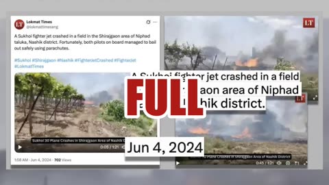 Fact Check: Video Does NOT Show 'Pakistan F-16 Jets' Shot Down By India In April 2025