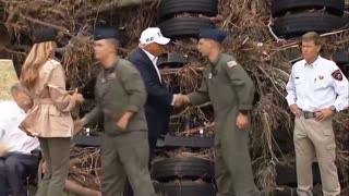 President Donald J. Trump and First Lady Melania Trump meet some of the heroes who responded to the devastating floods in Kerrville, Texas