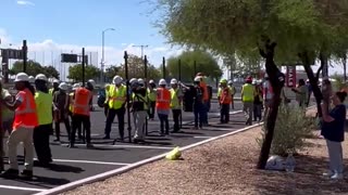 MASSIVE non-scalable fencing is going up around the site of Charlie Kirk’s memorial in Arizona