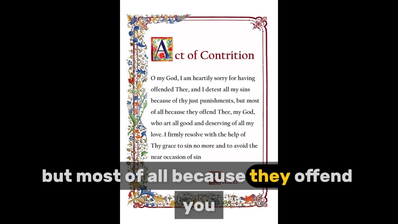 Act of Contrition (Traditional)
