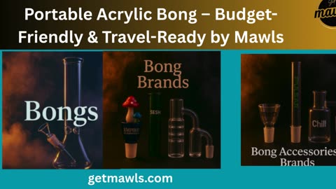 Portable Acrylic Bong – Budget-Friendly & Travel-Ready by Mawls